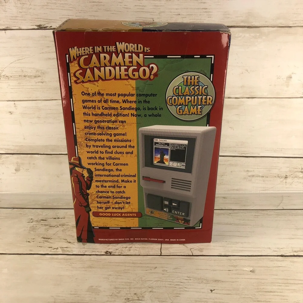 NEW‎ Where in the World is Carmen Sandiego Handheld Electronic Game Fun Retro